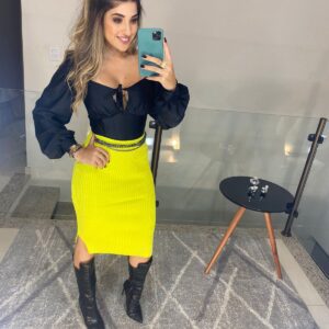 saia trico verde lima