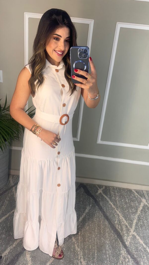 vestido botoes