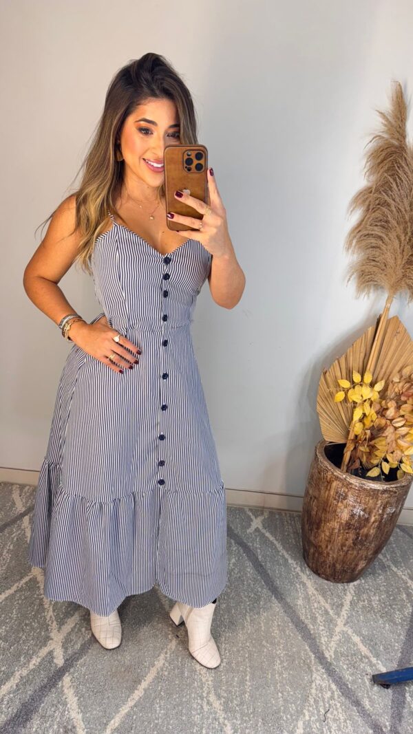 vestido listrado