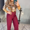 Calça Pantalona com Cinto