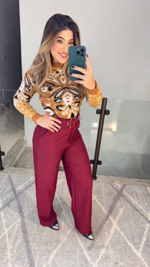 Calça Pantalona com Cinto