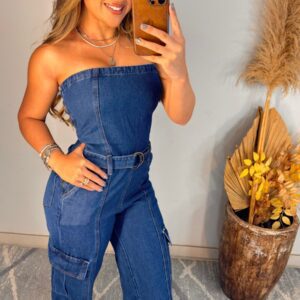 macacão jeans