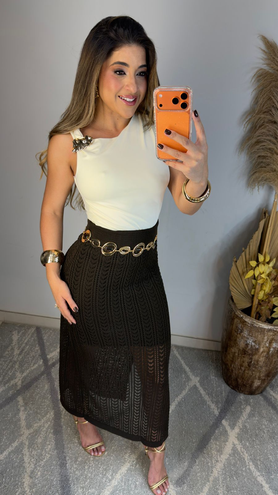 Blusa Detalhe Dourado