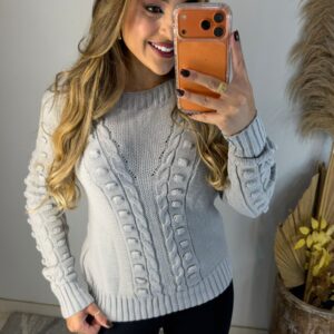 Blusa de Tricô Bolinha