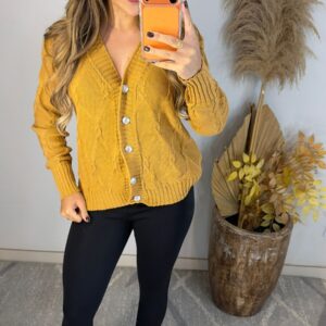 Blusa com Botão Tricô